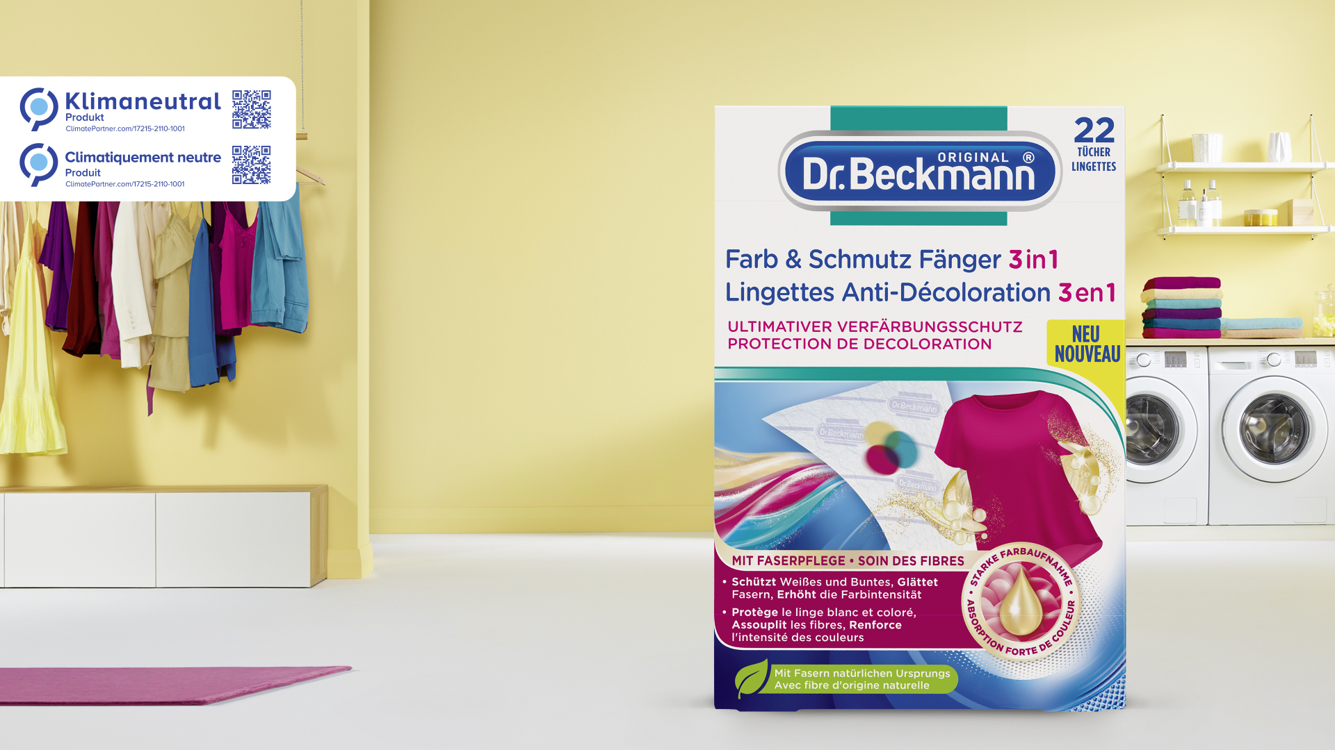 Dr. Beckmann Lingette Anti-Décoloration avec microfibre– Pour